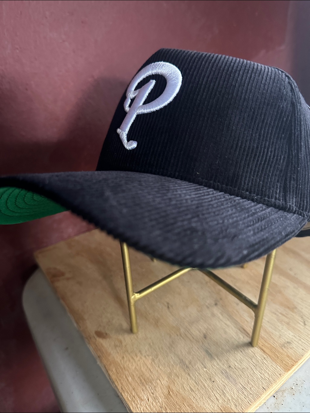 Sneaker Politics Black Corduroy Retro Baseball Snapback Hat Brand New No Tags — image 5 of 5